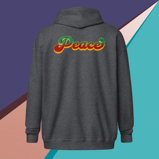 PEACE Unisex heavy blend zip hoodie