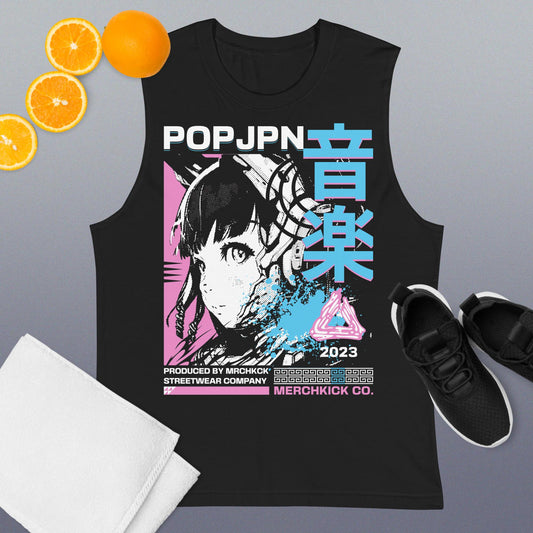 POP JAPAN "LIMITED BLACK EDITION" Muscle Tank Top